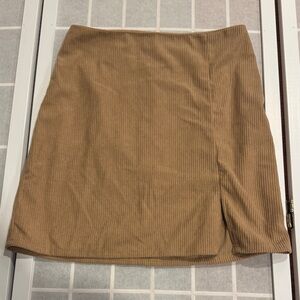 SHEIN Camel Corduroy Mini Skirt